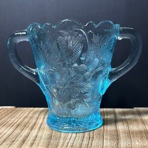Fenton Ice Blue Glass Floral Vase